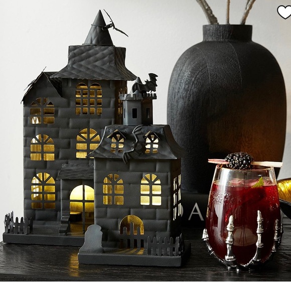 Halloween Gothic Skeleton Hand Clear Stemless Wine Glass New - Picture 4 of 7